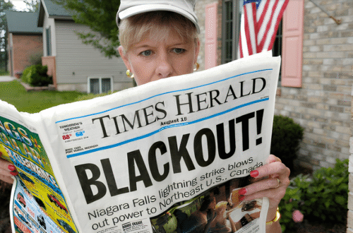 Power Grid failure image.