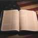 Bible and US Flag