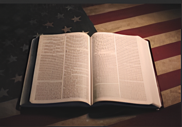 Bible and US Flag