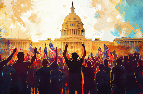 Image of protest in Washington D.C.