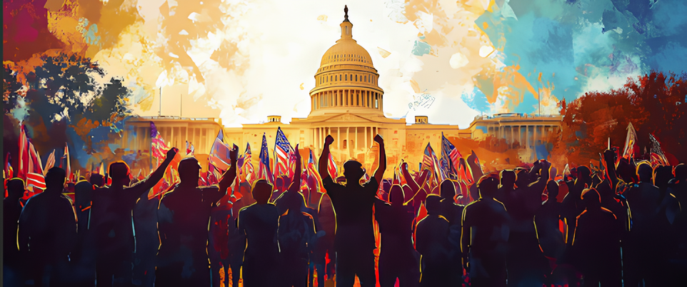 Image of protest in Washington D.C.